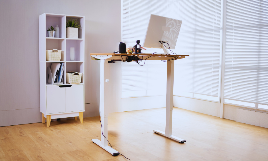 Height Adjustable Desk Table in the office